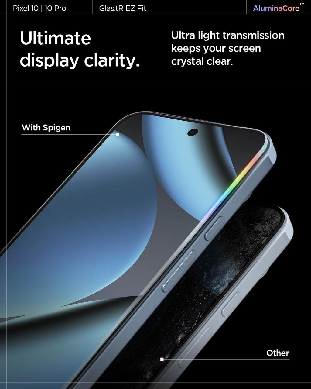 Spigen Tempered Glass Screen Protector Guard For Pixel 10 Pro