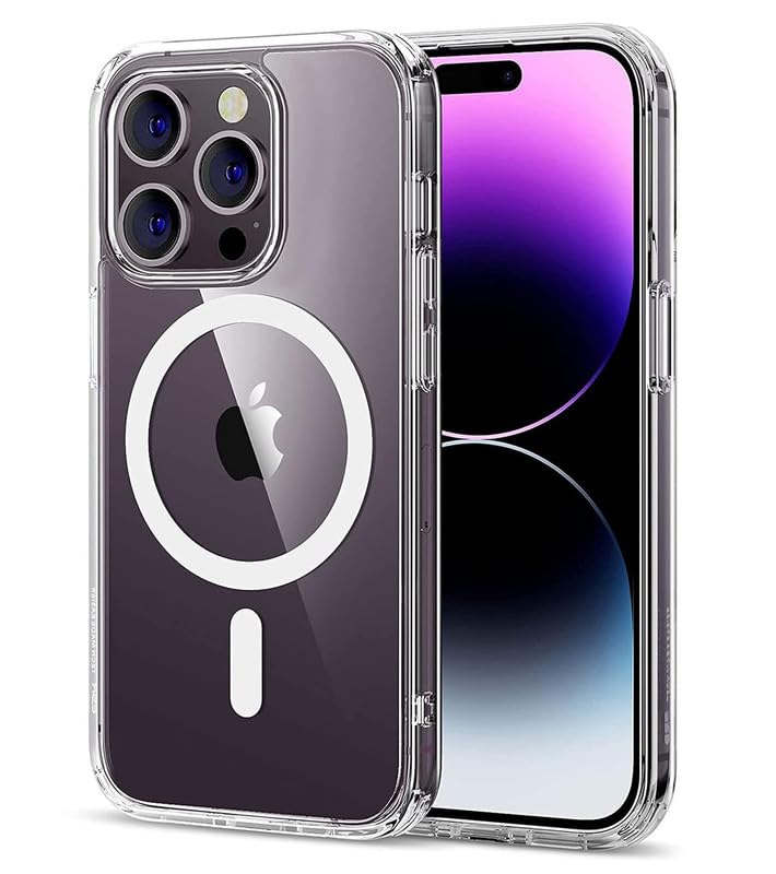 Anti Yellow Clear MagSafe Case for iPhones, Premium Polycarbonate, Ultra Strong Magnets, 360 Drop Protection, Raised Camera Protection, MagSafe Compatible
