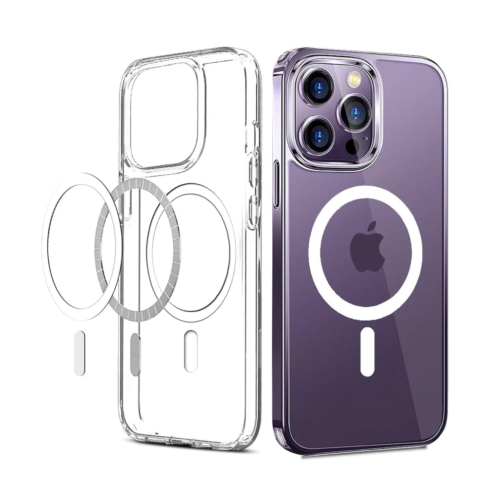 Anti Yellow Clear MagSafe Case for iPhones, Premium Polycarbonate, Ultra Strong Magnets, 360 Drop Protection, Raised Camera Protection, MagSafe Compatible