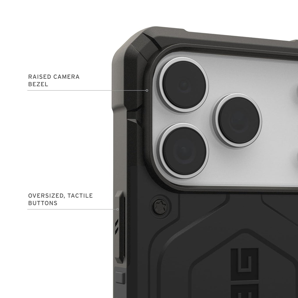 Urban Armor Gear UAG Pathfinder Magnetic Compatible, Rugged Shockproof Anti-Slip Military Grade Protective Case/Cover Designed for iPhone 17 Pro Max (2025) - Black
