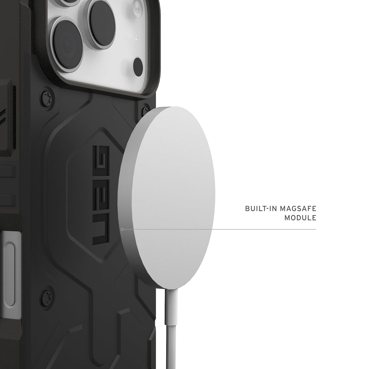 Urban Armor Gear UAG Pathfinder Magnetic Compatible, Rugged Shockproof Anti-Slip Military Grade Protective Case/Cover Designed for iPhone 17 Pro Max (2025) - Black