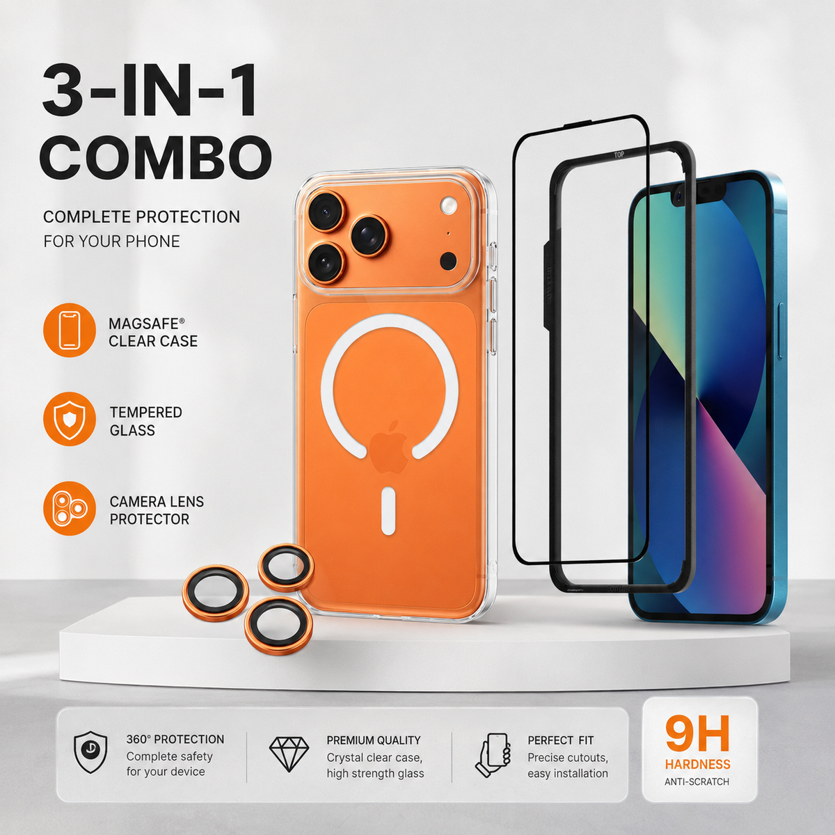 Nexora 360° Ultimate Protection Kit for iPhone - 699/- **OFFER**