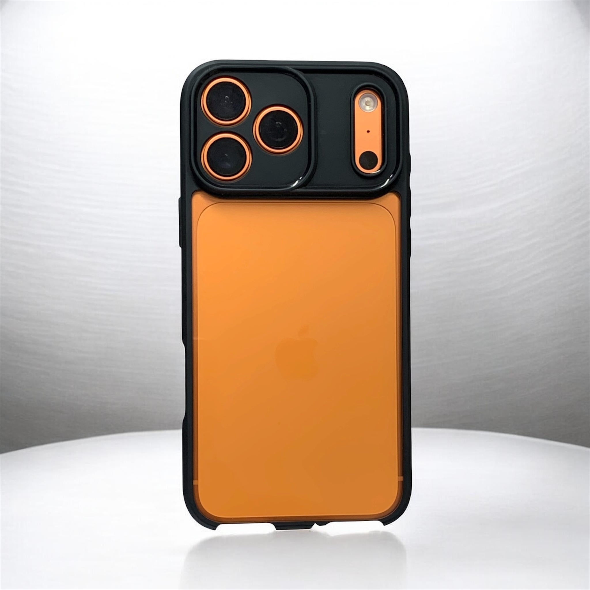 Beetle Series Crystal Armor Case – Premium Black Frame Protection with MagSafe Support