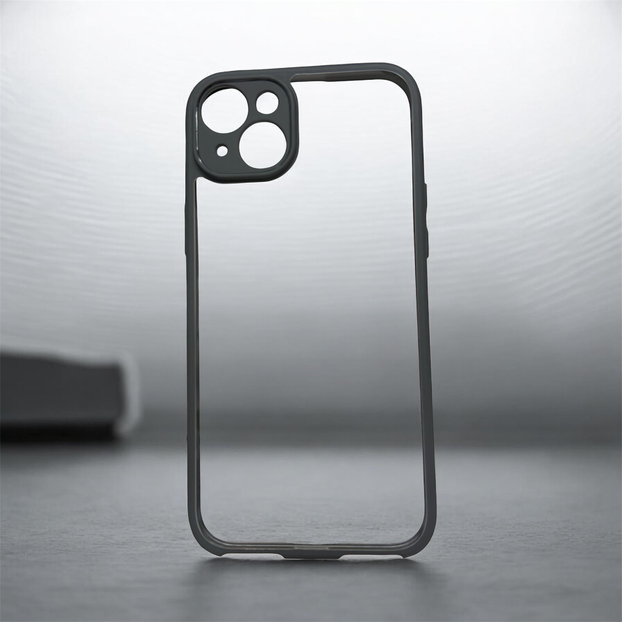 Beetle Series Crystal Armor Case – Premium Black Frame Protection with MagSafe Support