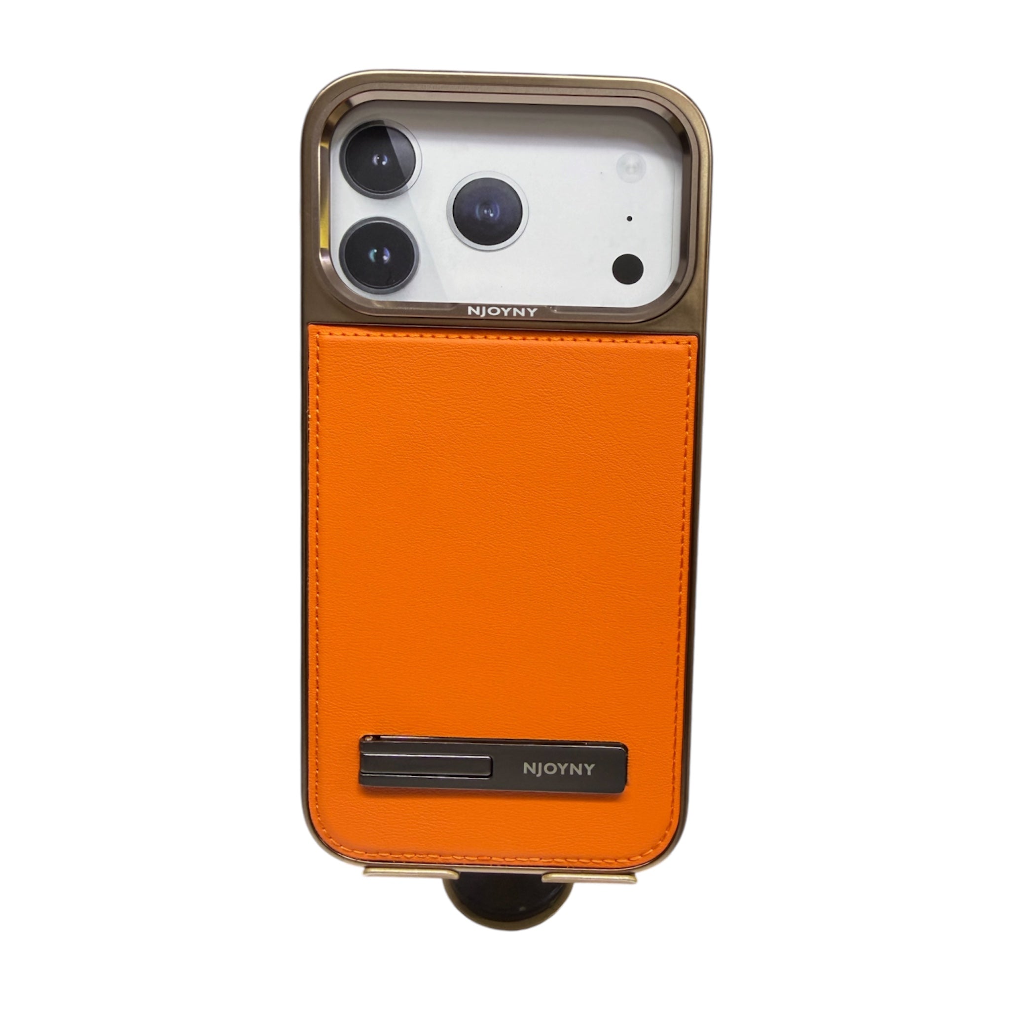 NJOYNY Premium Leather Stand Case for iPhone 17 Pro & iPhone 17 Pro Max