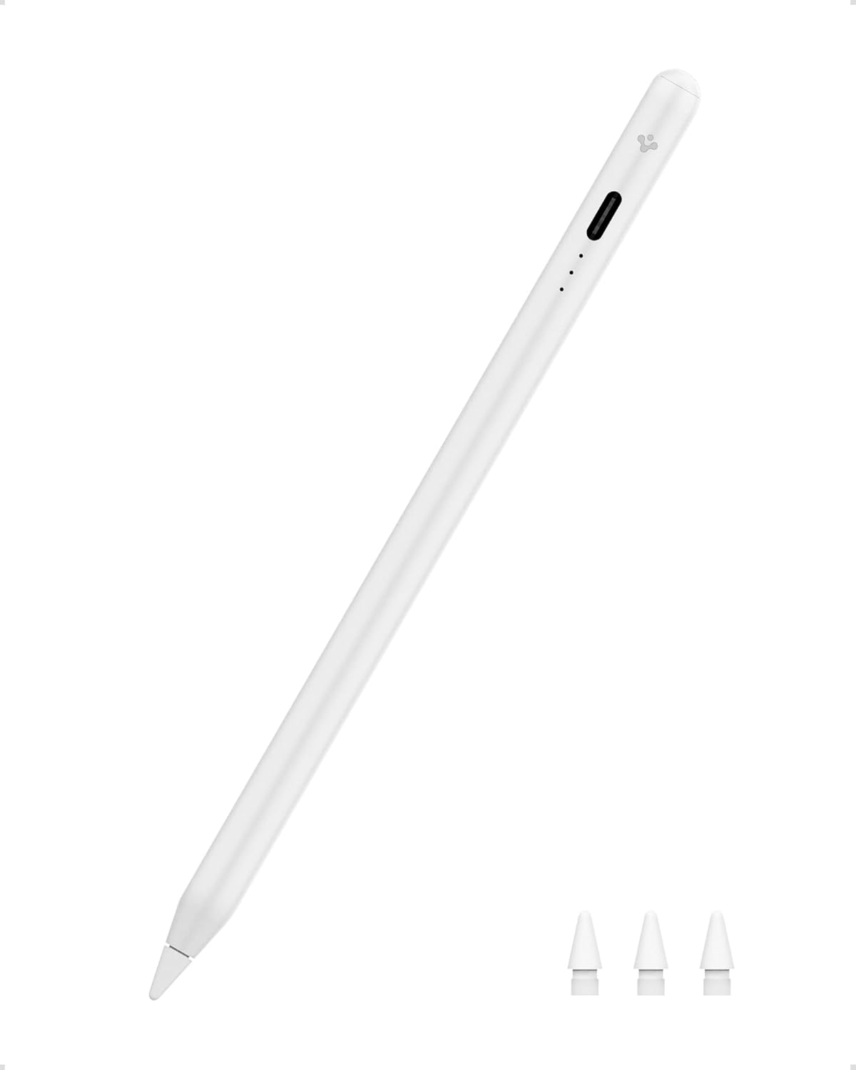 Spigen Stylus Pen for iPhone [ iPad/iPad Pro/iPad Air/iPad] [Tilt Sensitive] [Palm Rejection] [Magnetic Attachment] with Extra Pen Tips(2)-White