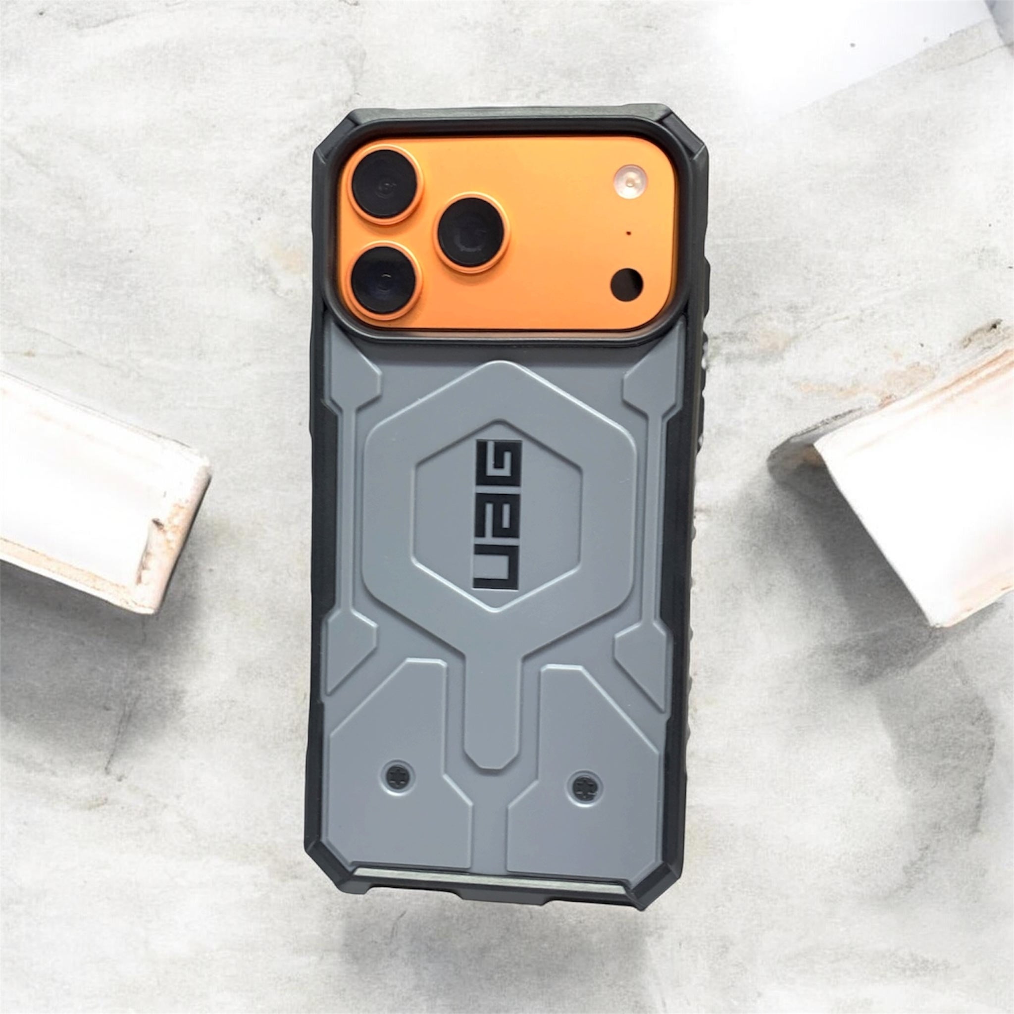 Urban Armor Gear UAG Monarch Pro Mag-Safe Compatible, Rugged Heavy Duty Shockproof Anti-Slip Military Grade Protective Case/Cover Designed for iPhone 17 Pro Max (2025) - Titanium