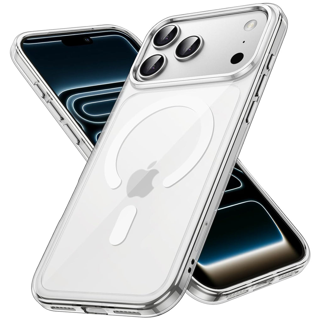 Anti Yellow Clear MagSafe Case for iPhones, Premium Polycarbonate, Ultra Strong Magnets, 360 Drop Protection, Raised Camera Protection, MagSafe Compatible